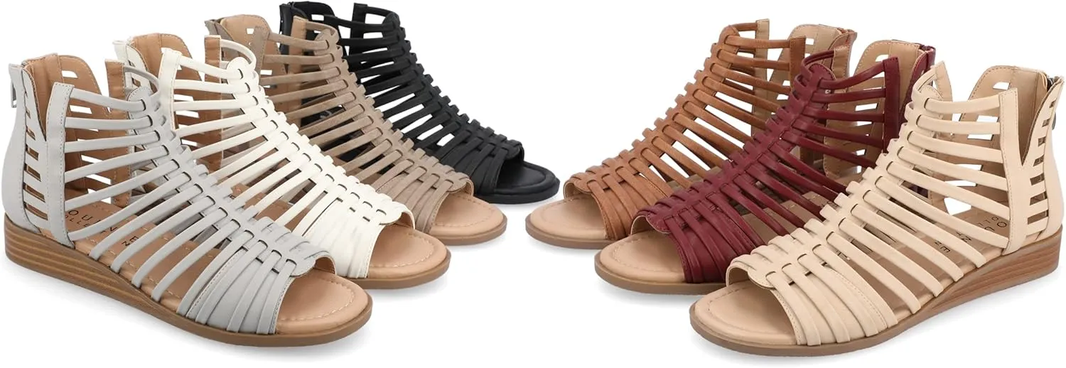 Journee Women's Comfort Foam Delilah Sliver Wedge Sandals