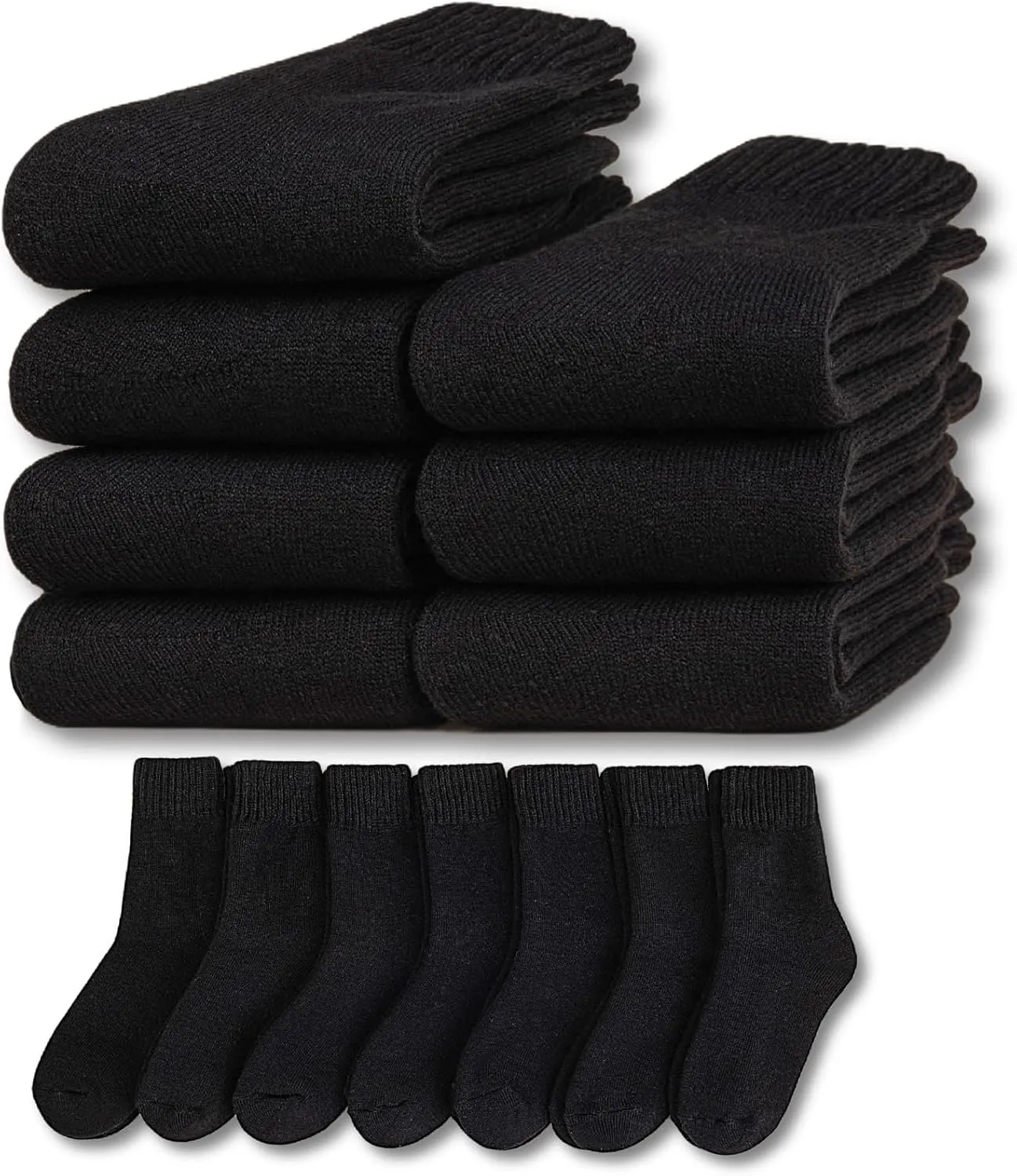 KANAV 7 Pairs Warm Winter Socks for Women Thick Thermal Boot Socks Comfy Slouchy Fuzzy Slipper Socks Cozy Chunky Ankle Socks