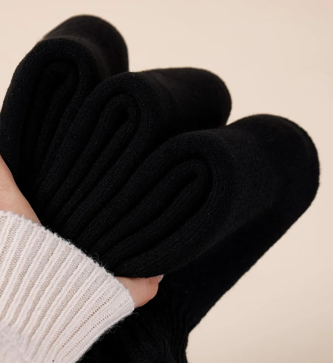 KANAV 7 Pairs Warm Winter Socks for Women Thick Thermal Boot Socks Comfy Slouchy Fuzzy Slipper Socks Cozy Chunky Ankle Socks