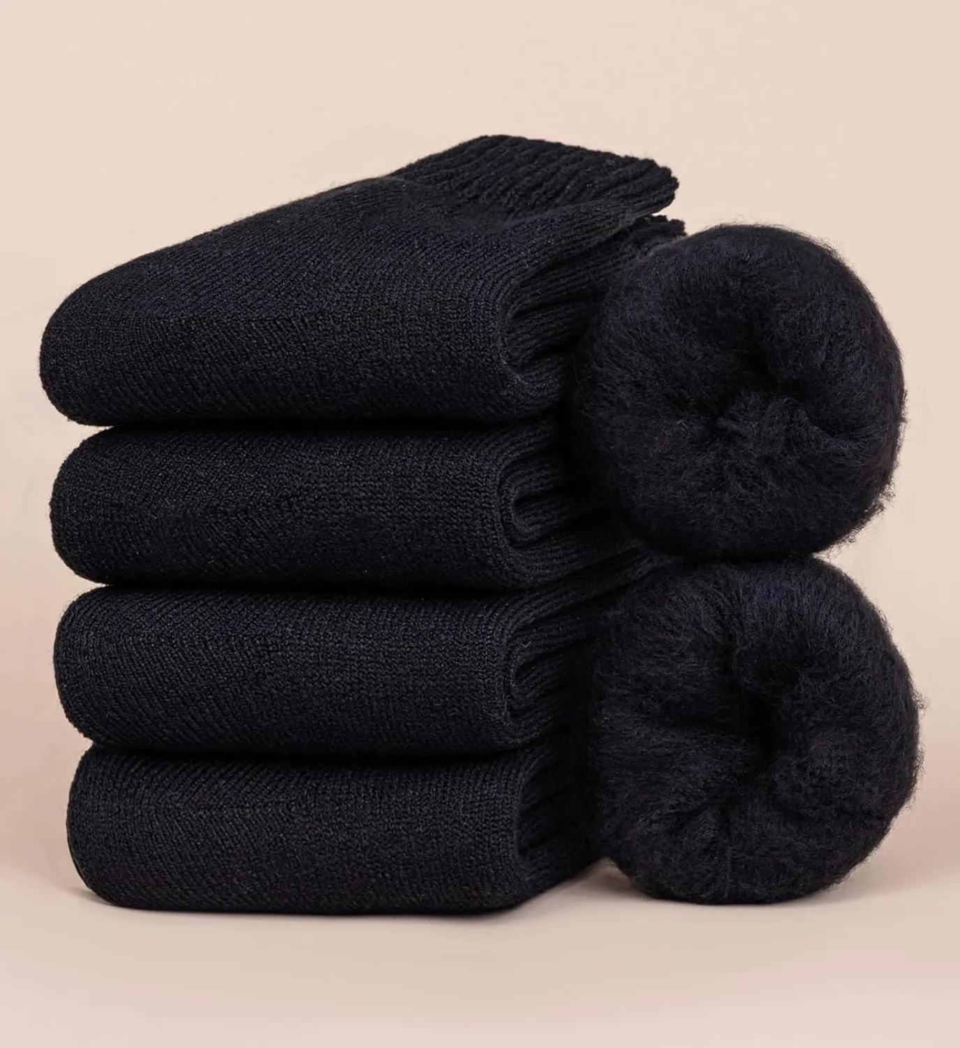 KANAV 7 Pairs Warm Winter Socks for Women Thick Thermal Boot Socks Comfy Slouchy Fuzzy Slipper Socks Cozy Chunky Ankle Socks