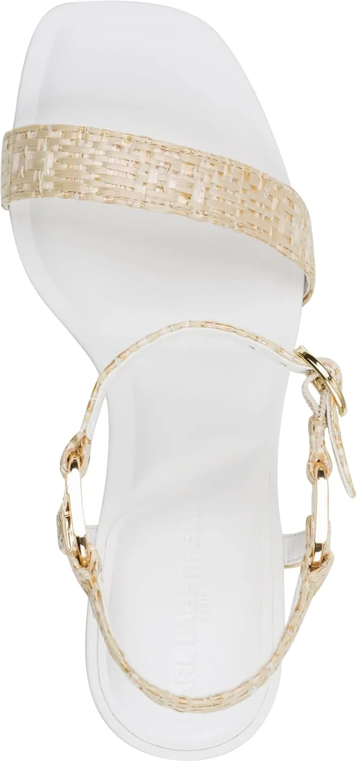Karl Lagerfeld Paris Women's Evening Cushioned Insole Cybil-Ankle Strap Sandal Heeled