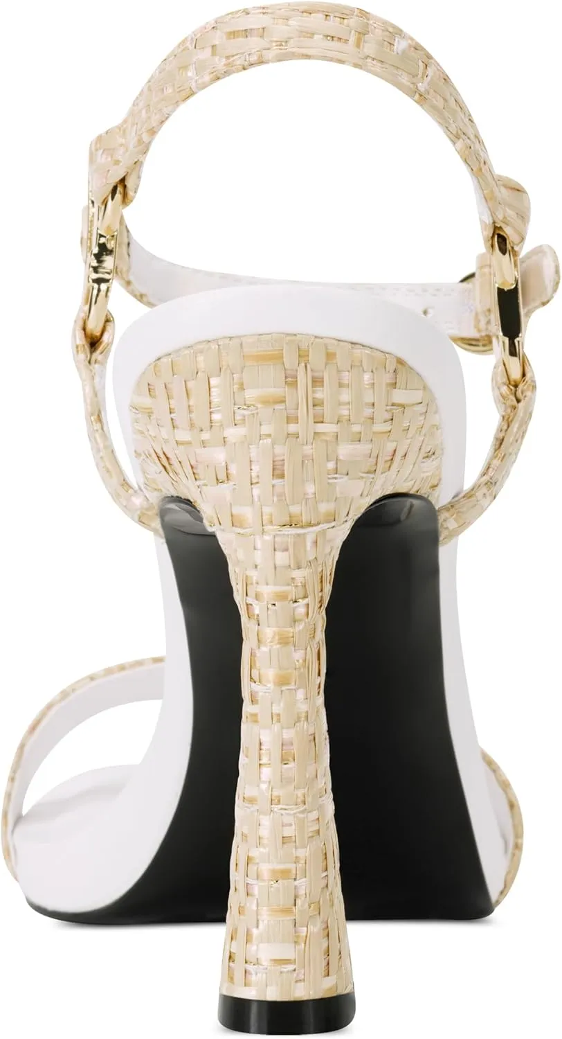 Karl Lagerfeld Paris Women's Evening Cushioned Insole Cybil-Ankle Strap Sandal Heeled