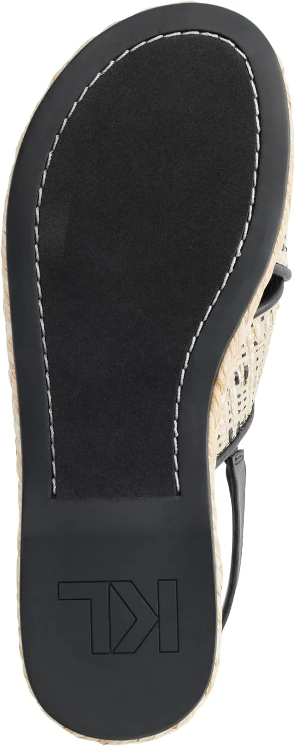 KARL LAGERFELD Women's Cushioned Insole Everyday Charla-Slingback Sandal Flat