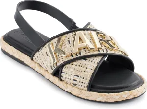 KARL LAGERFELD Women's Cushioned Insole Everyday Charla-Slingback Sandal Flat
