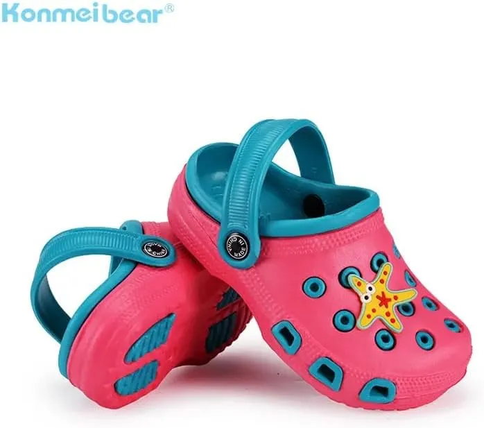 Kids' Clogs Sandals, Comfortable Lightweight Slip On EVA Beach Shoes for Boys and Girls