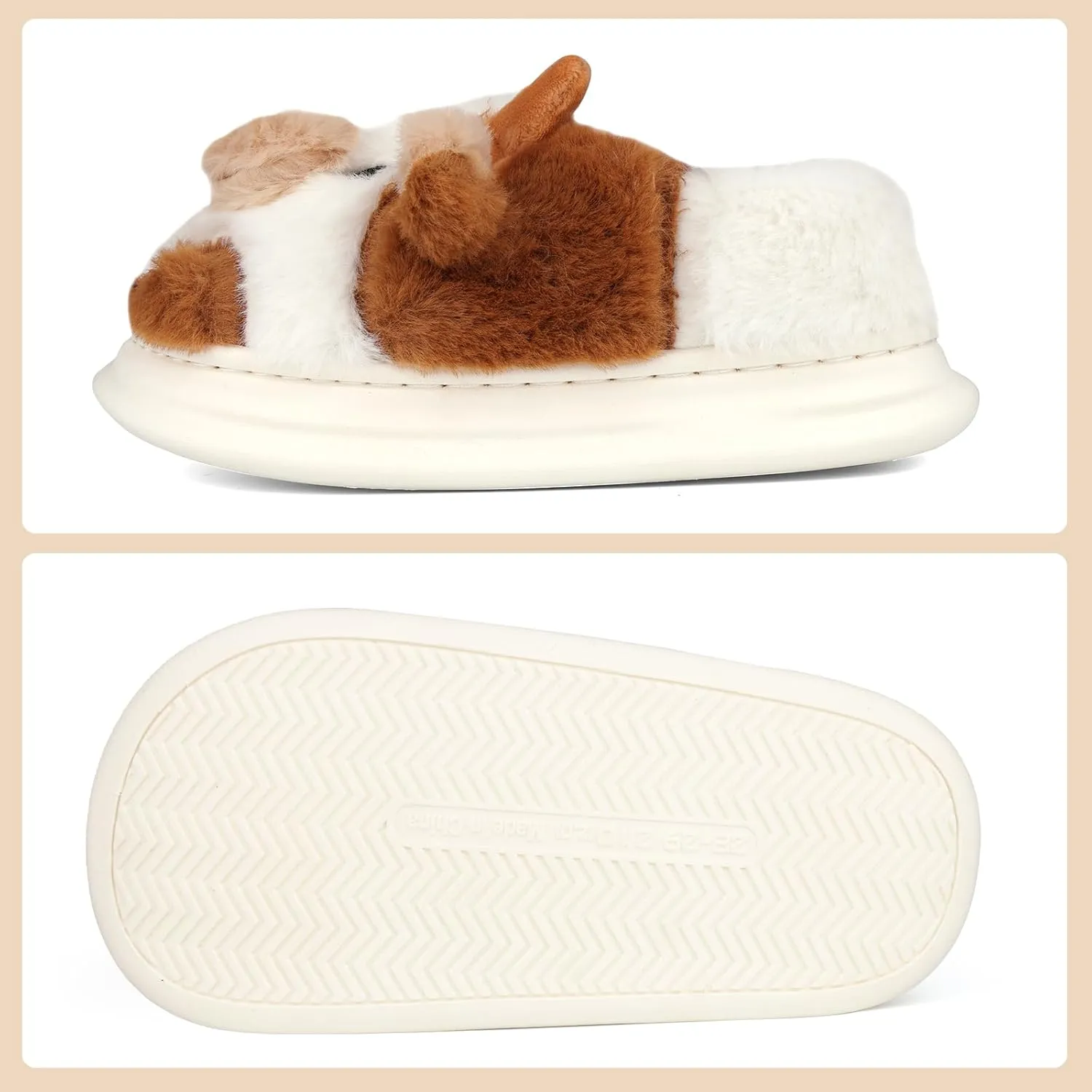 Kids Cow Slippers丨Toddler Boys Girls Animal Slippers丨Youth Fuzzy Slippers丨Comfy House Slippers Shoes丨Memory Foam丨Cute Cartoon丨Soft Non-slip