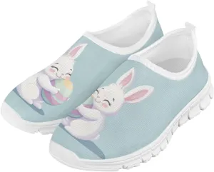 Kids Easter Shoes Funny Print Girls School Slip On Shoes for Holiday Present