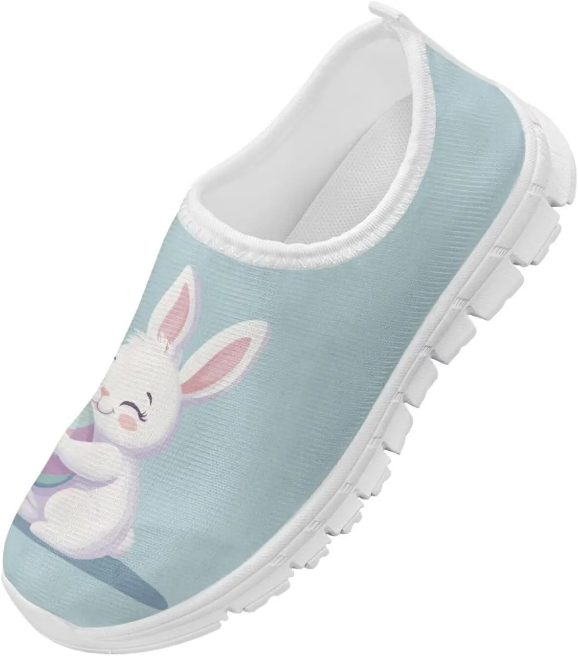 Kids Easter Shoes Funny Print Girls School Slip On Shoes for Holiday Present