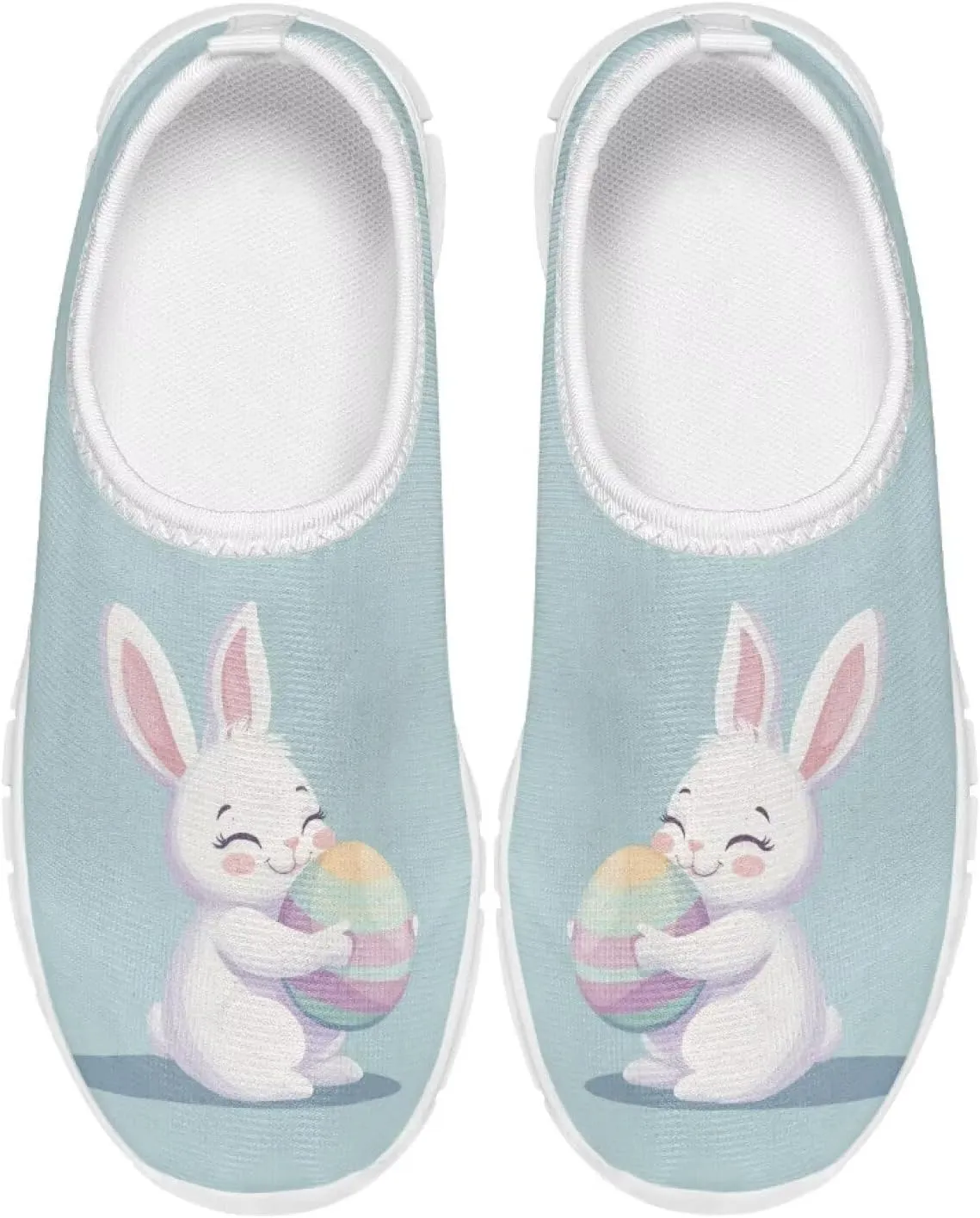 Kids Easter Shoes Funny Print Girls School Slip On Shoes for Holiday Present