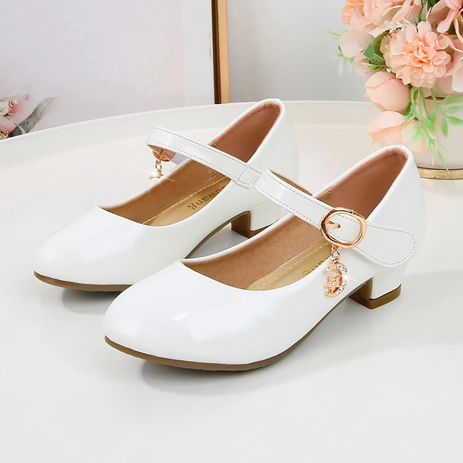Kids Girl Black Dress Bowknot Shoes Ballet Mary Jane Shoe Teen Wedding Casual Walking Slip-On Shoes
