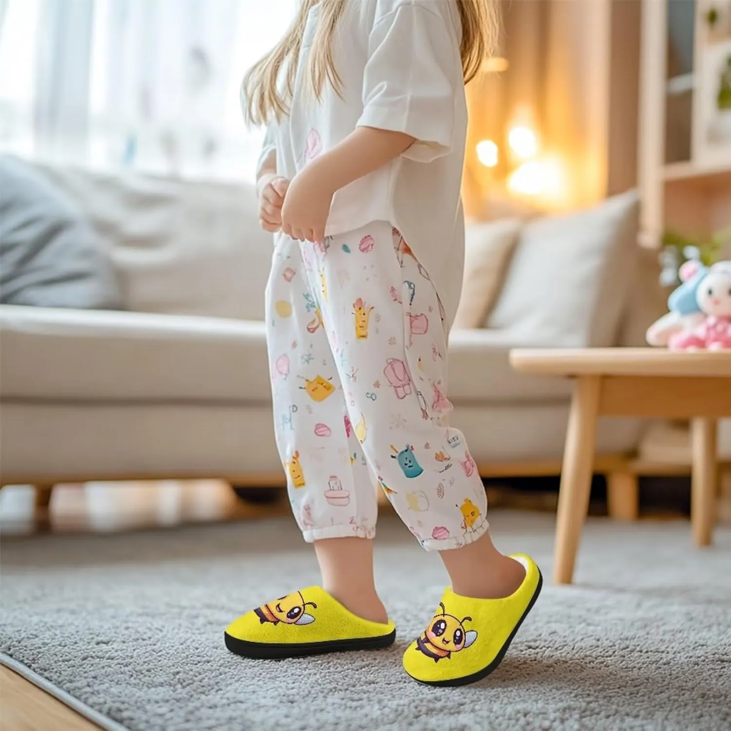 Kids Home Slippers for Boys Girls, Winter Warm House Slippers Non Slip Comfy Slippers for Indoor Outdoor