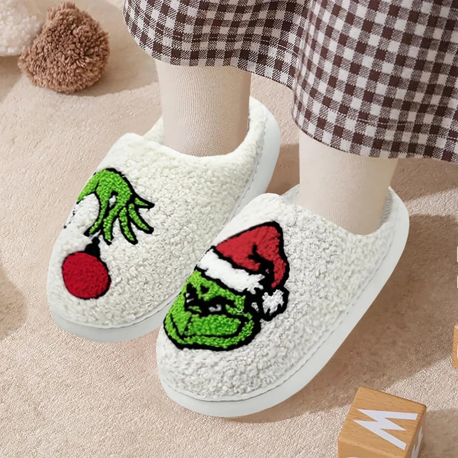 Kids Reindeer Slippers - Soft, Cozy, Non-Slip Indoor Shoes for Toddlers - Christmas Gifts for Boys & Girls