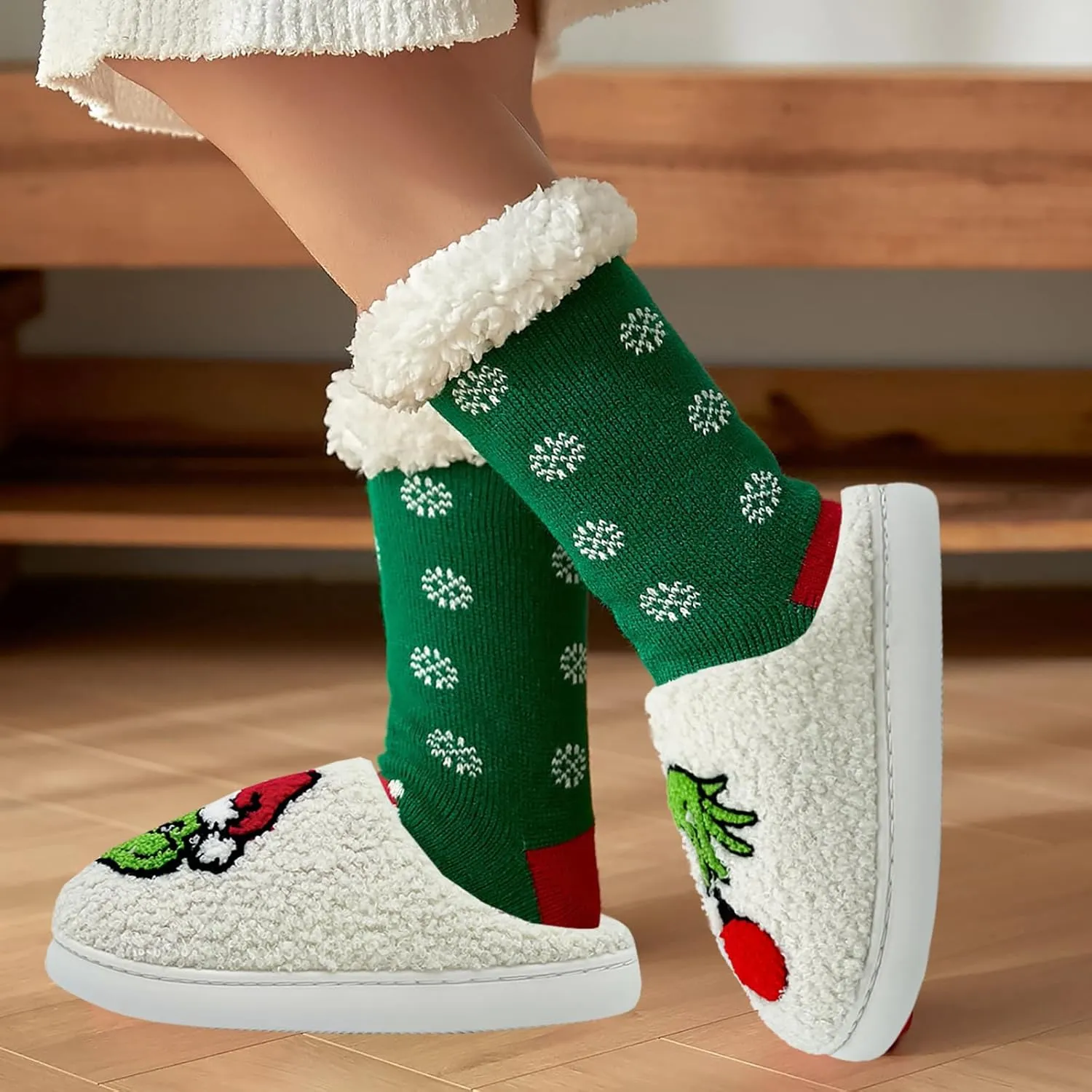 Kids Reindeer Slippers - Soft, Cozy, Non-Slip Indoor Shoes for Toddlers - Christmas Gifts for Boys & Girls