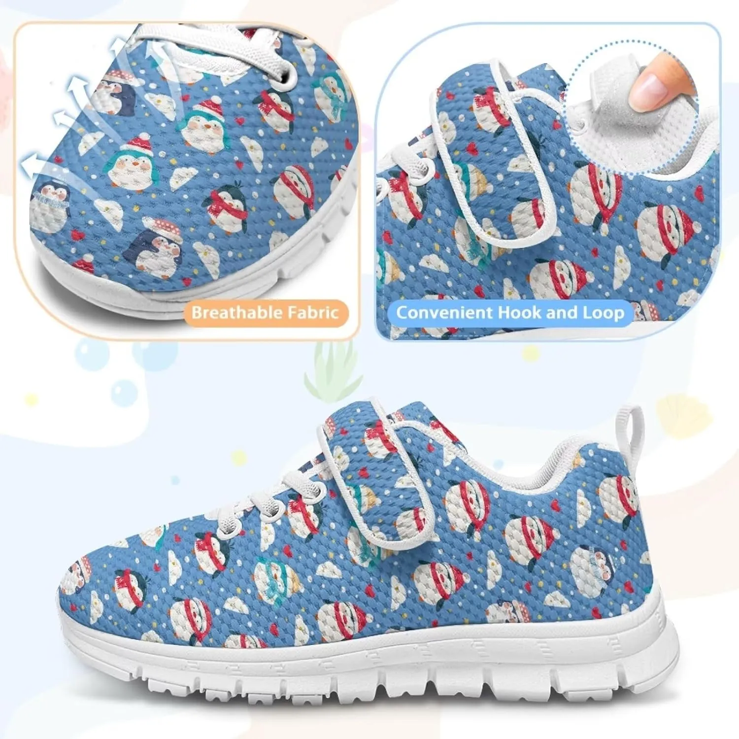 Kids Running Shoes Girls Slip on Sneakers Shoes Mesh Soft Tennis Shoes