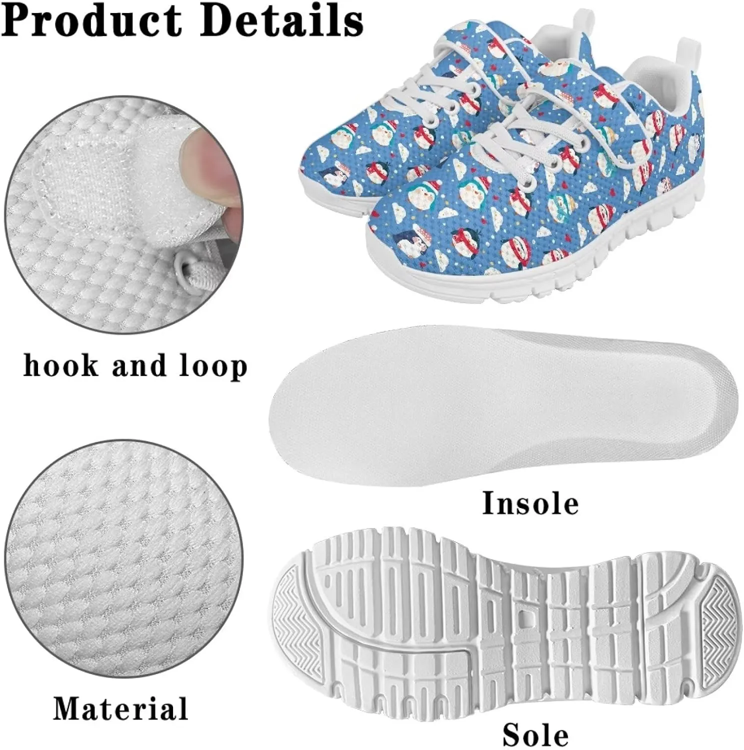 Kids Running Shoes Girls Slip on Sneakers Shoes Mesh Soft Tennis Shoes