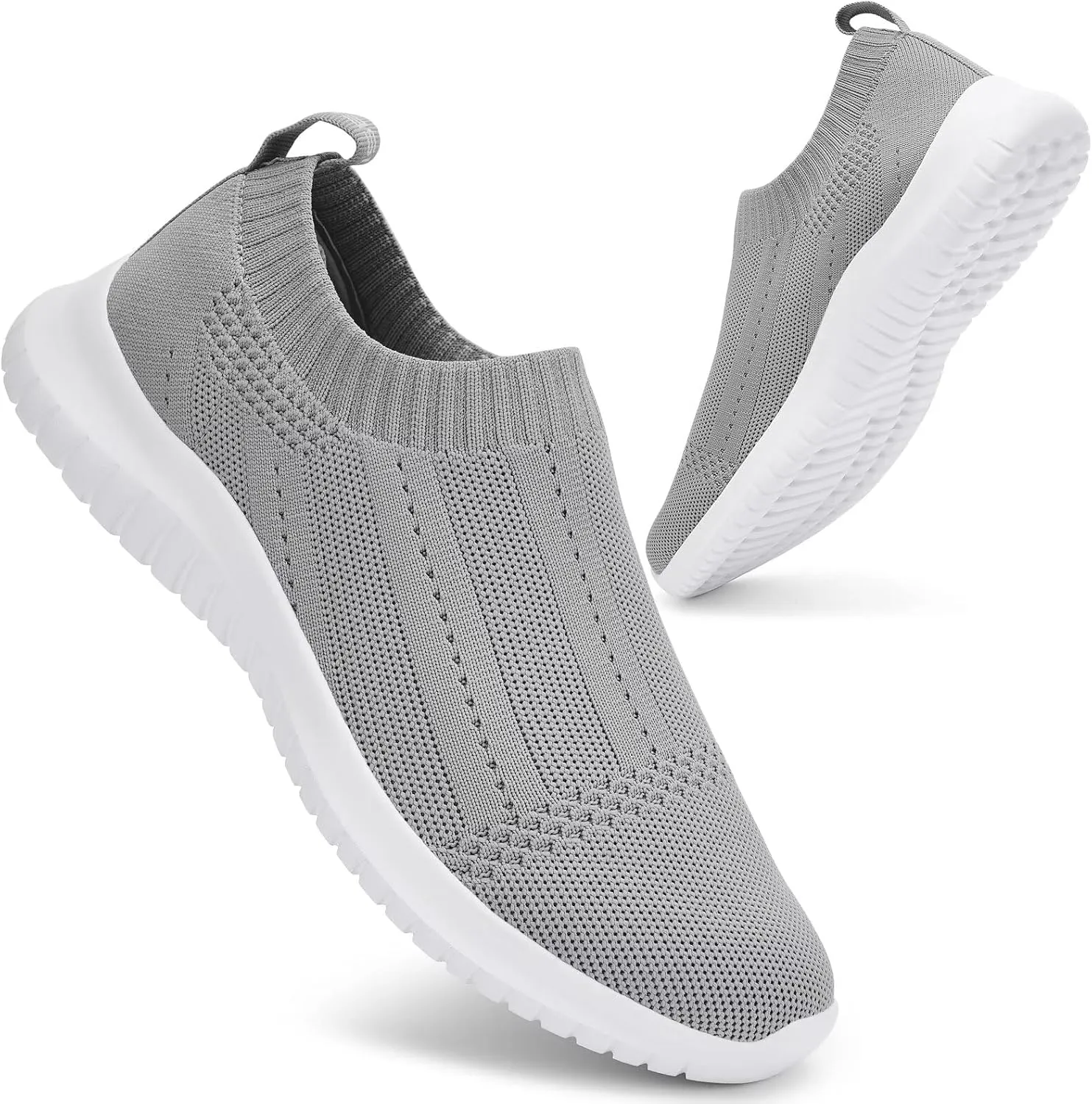 konhill Women's Slip On Sneakers Non Slip Walking Shoes Breathable Mesh Work Casual Lightweight Tennis Workout Shoes