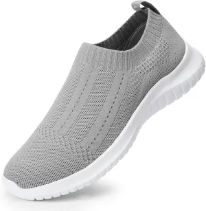 konhill Women's Slip On Sneakers Non Slip Walking Shoes Breathable Mesh Work Casual Lightweight Tennis Workout Shoes