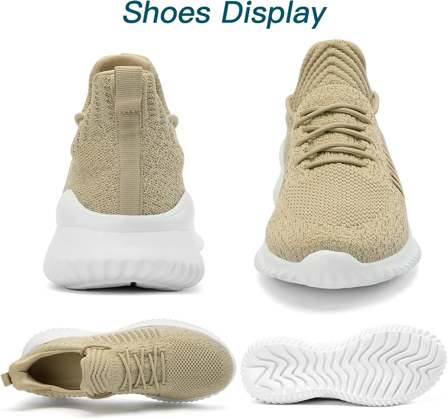 KPP Walking Shoes for Men Breathable Tennis Running Gym Sneakers Slip On Memory Foam Shoes