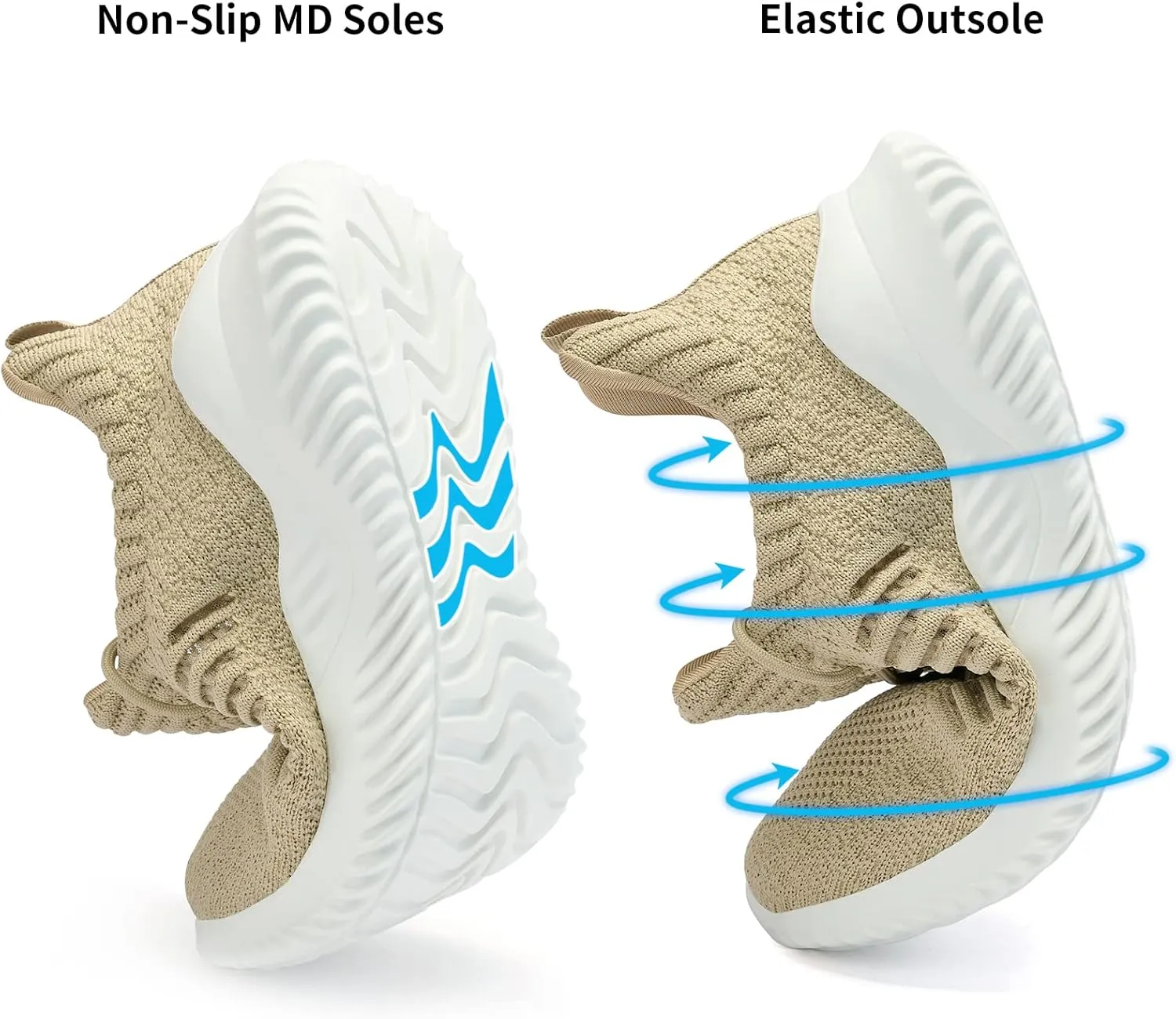 KPP Walking Shoes for Men Breathable Tennis Running Gym Sneakers Slip On Memory Foam Shoes