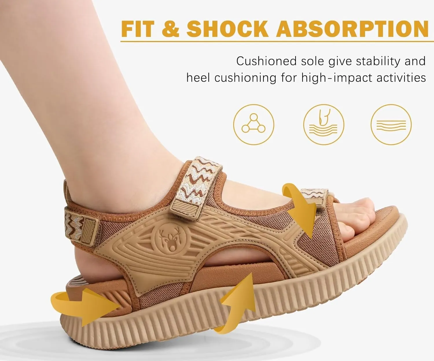 KuaiLu Womens Orthopedic Walking Sandals with Comfortable Arch Support Recovery Sport Relief Plantar Fasciitis Summer Outdoor Hiking Adjustable Strap Platform Cushion Shoes