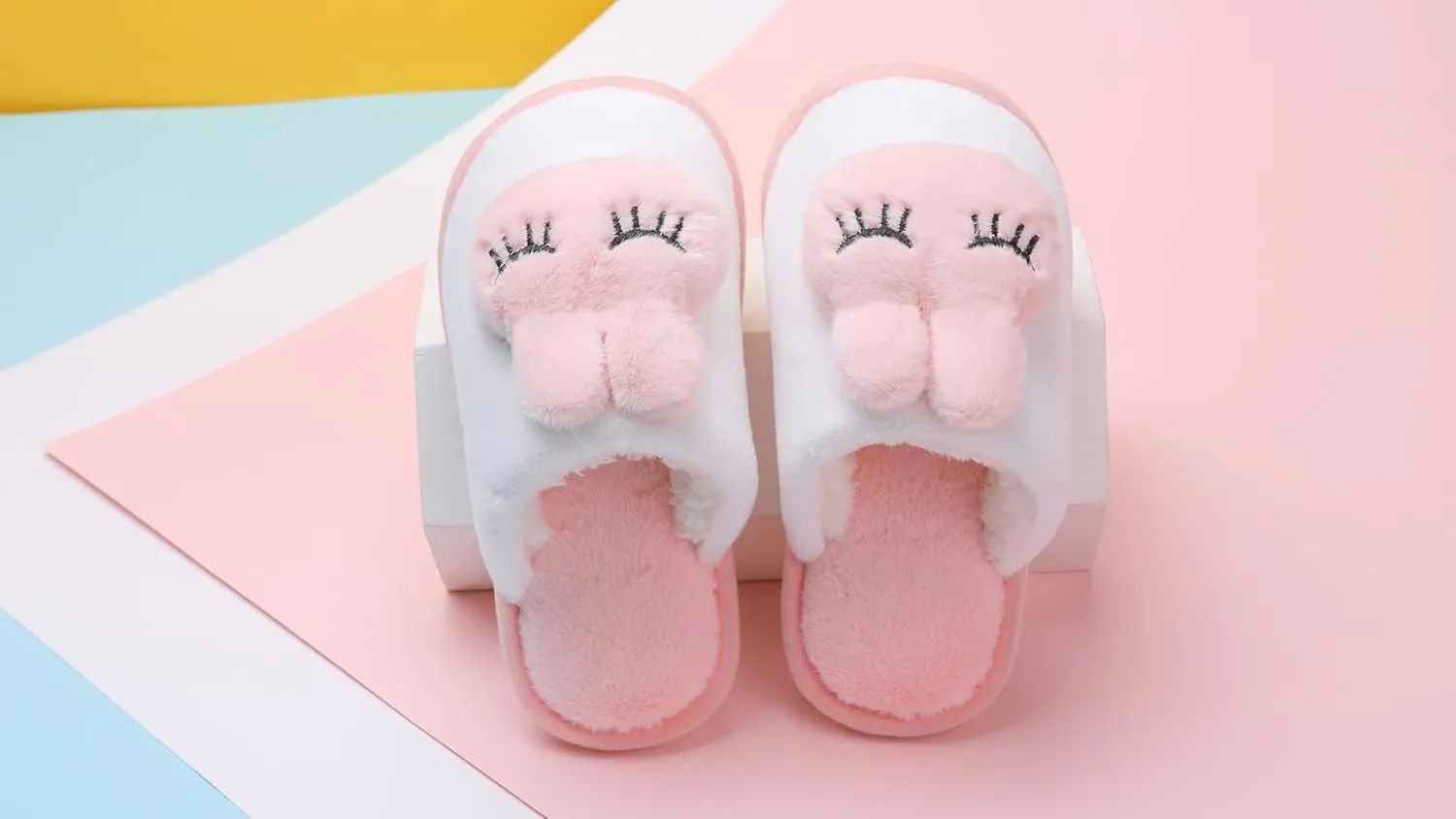 KUBUA Girls Boys Winter Warm Indoor Bedroom Shoes Kids Slippers