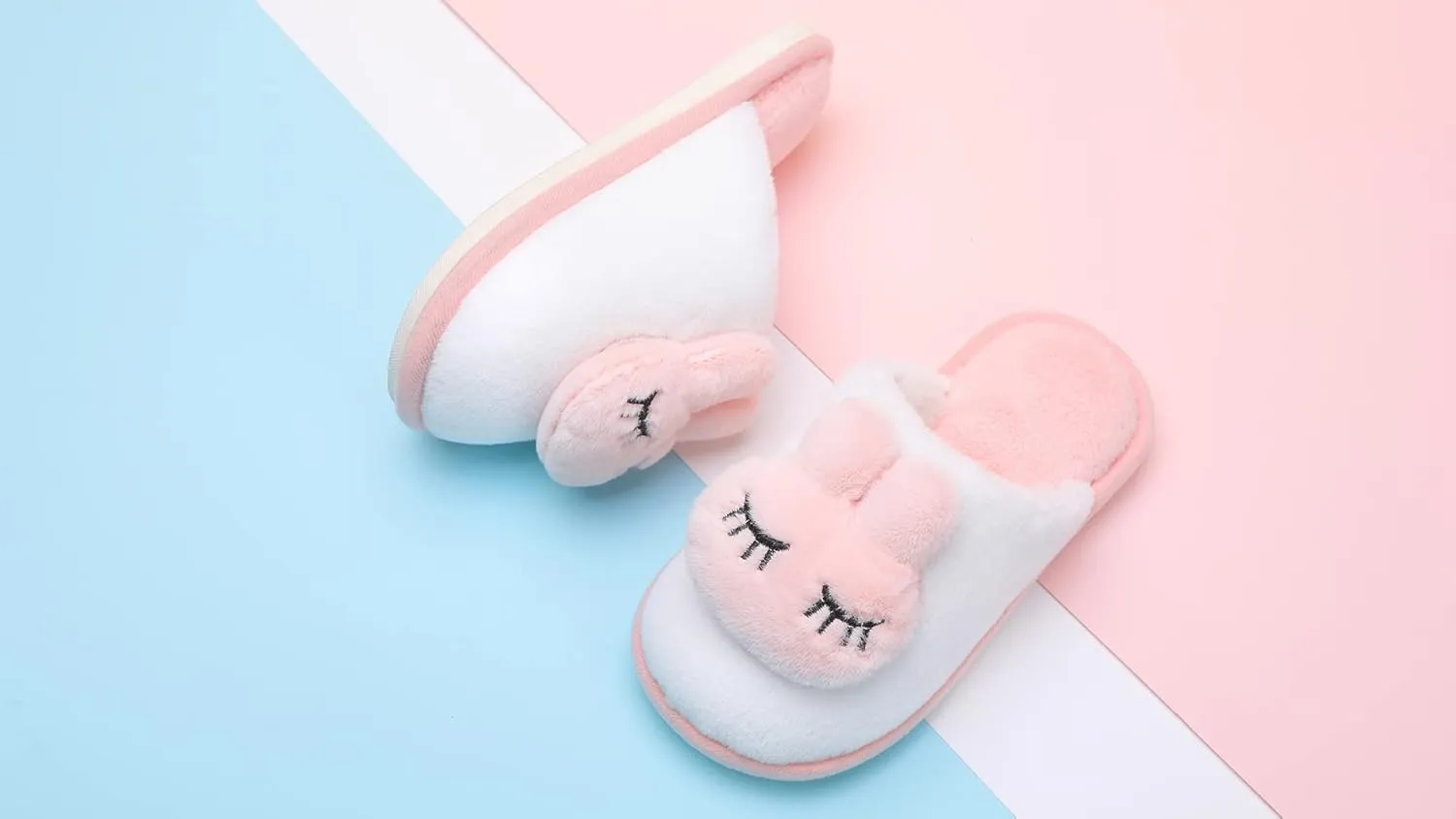 KUBUA Girls Boys Winter Warm Indoor Bedroom Shoes Kids Slippers