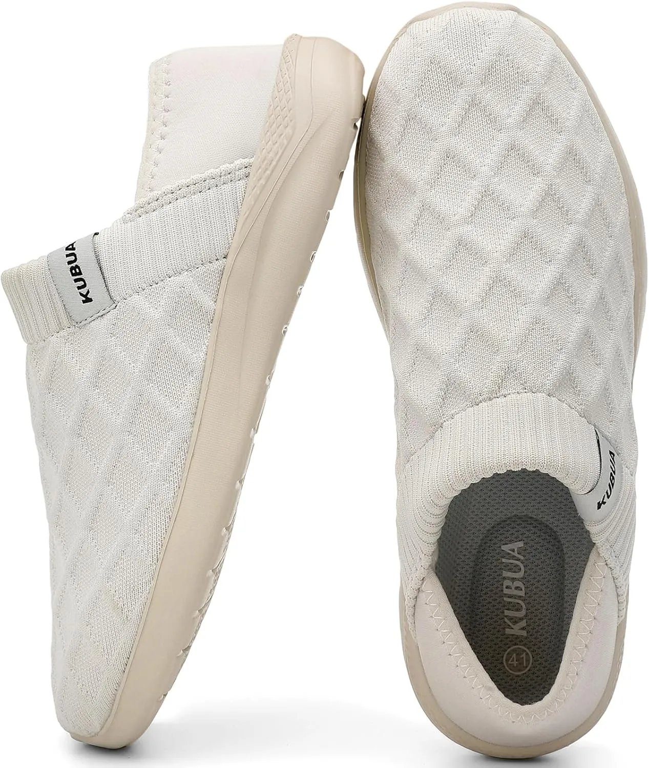 KUBUA Mens Womens Slippers Indoor Lightweight House Shoes Outdoor Breathable Slip on Loafers