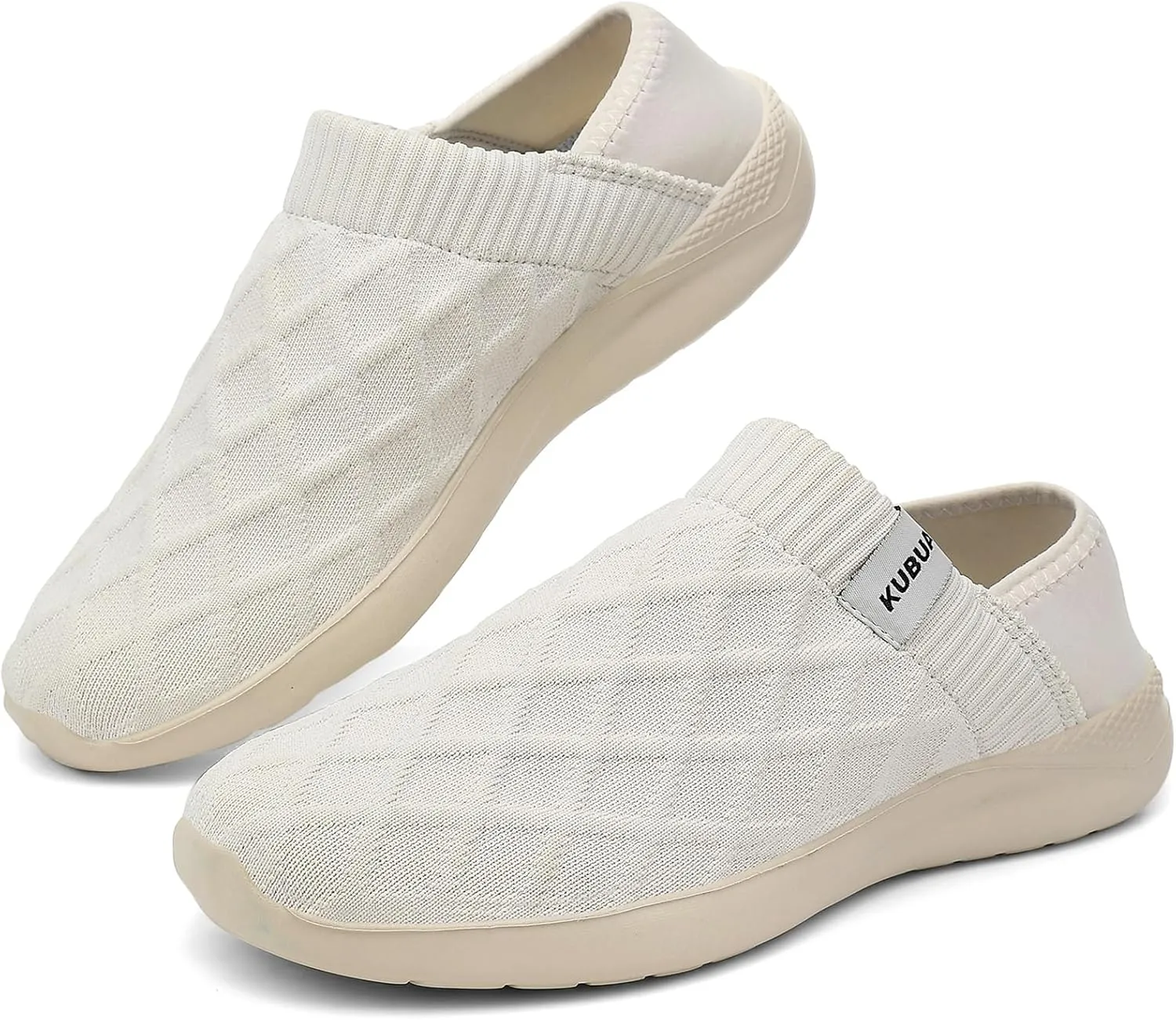 KUBUA Mens Womens Slippers Indoor Lightweight House Shoes Outdoor Breathable Slip on Loafers