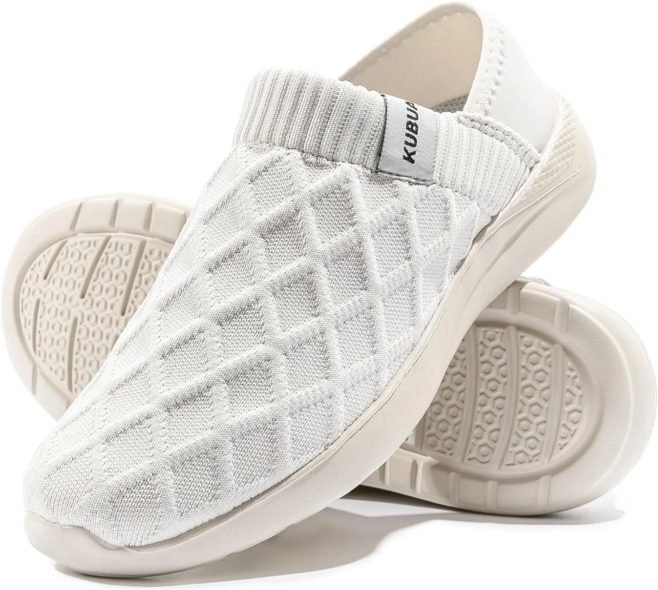 KUBUA Mens Womens Slippers Indoor Lightweight House Shoes Outdoor Breathable Slip on Loafers