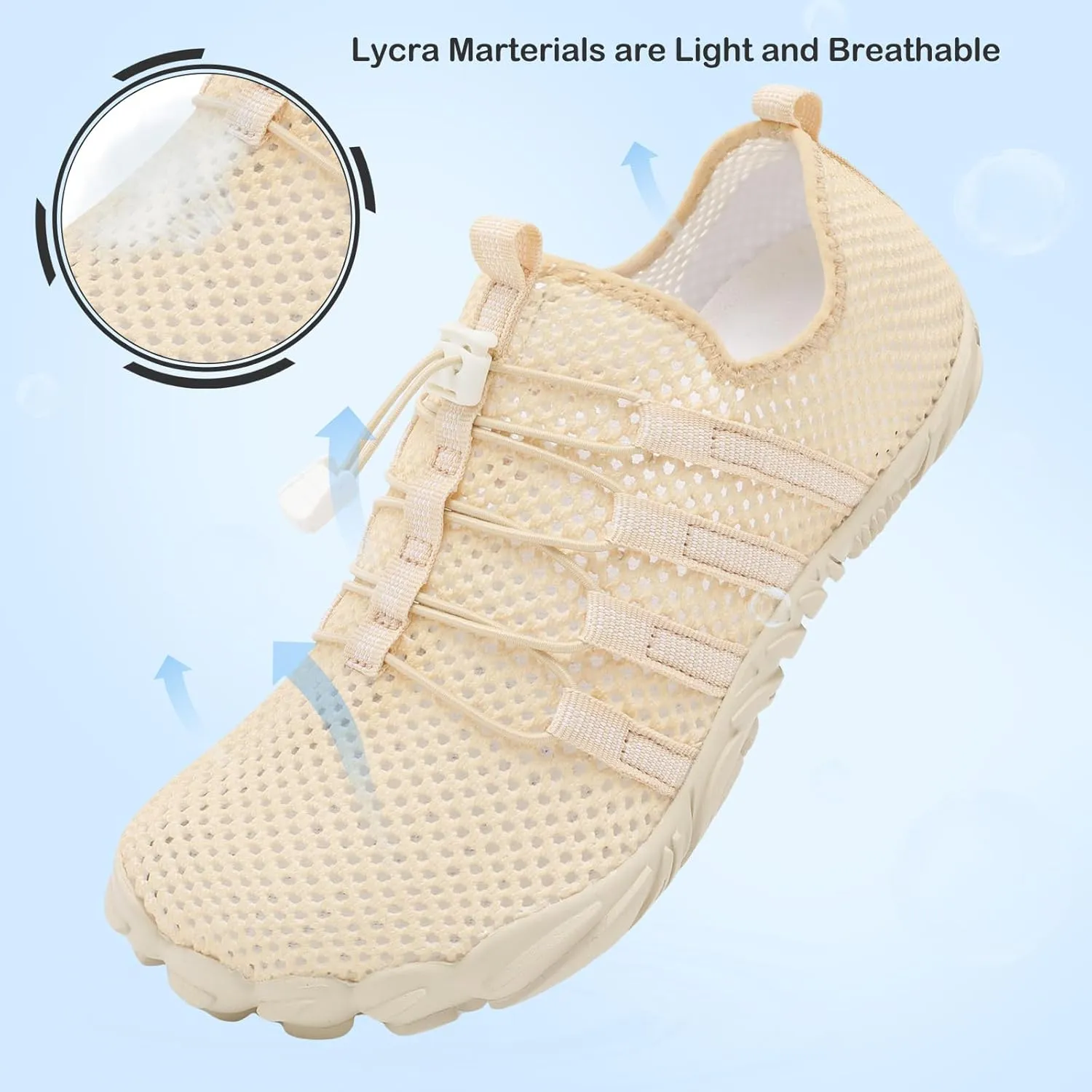 L-RUN Barefoot Water Shoes Women Mens Aqua Sock Athletic Hiking Water Sports Shoes for Swim Beach Pool Sand Diving Walking