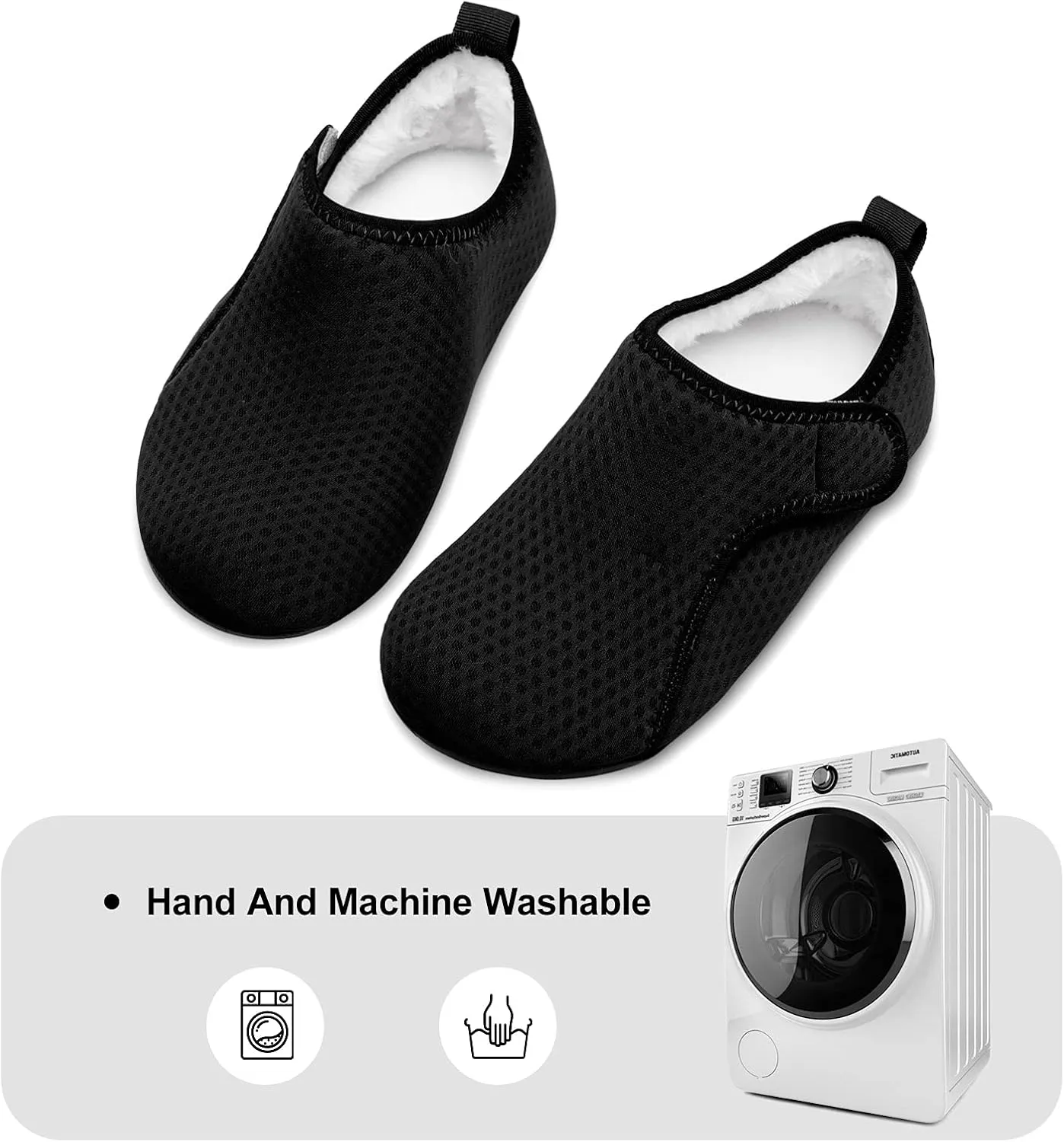 L-RUN Womens Mens House Slippers Indoor Home Shoes Warm Barefoot Slippers Outdoor House Shoes Anti-slip