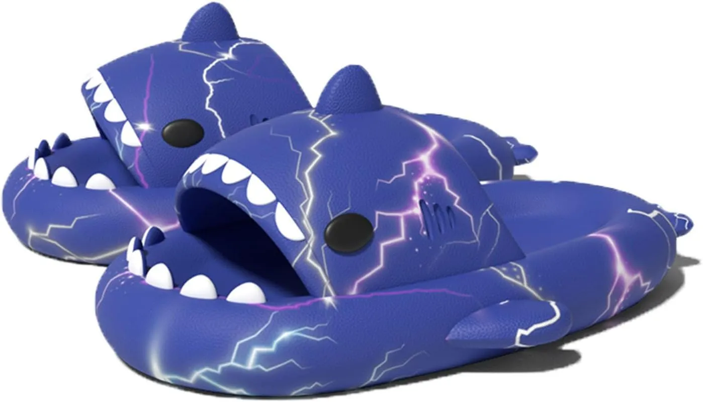 Lantern Fish Shark Slippers, Angler Fish Slides, Glow in the Dark Super Soft, Comfy, Shark Sandals For Women Men