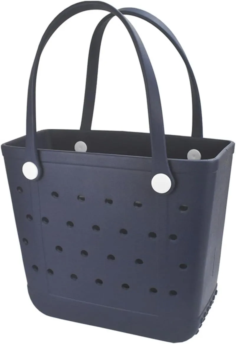 Large Beach Bag, Rubber Beach Tote Bag, Waterproof Washable Durable Open Beach Bag Tote for Beach Boat Pool Sports