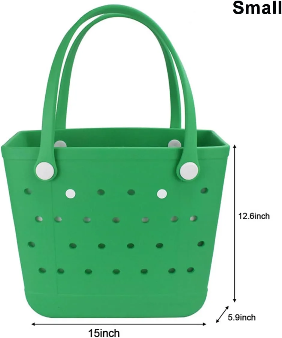 Large Beach Bag, Rubber Beach Tote Bag, Waterproof Washable Durable Open Beach Bag Tote for Beach Boat Pool Sports