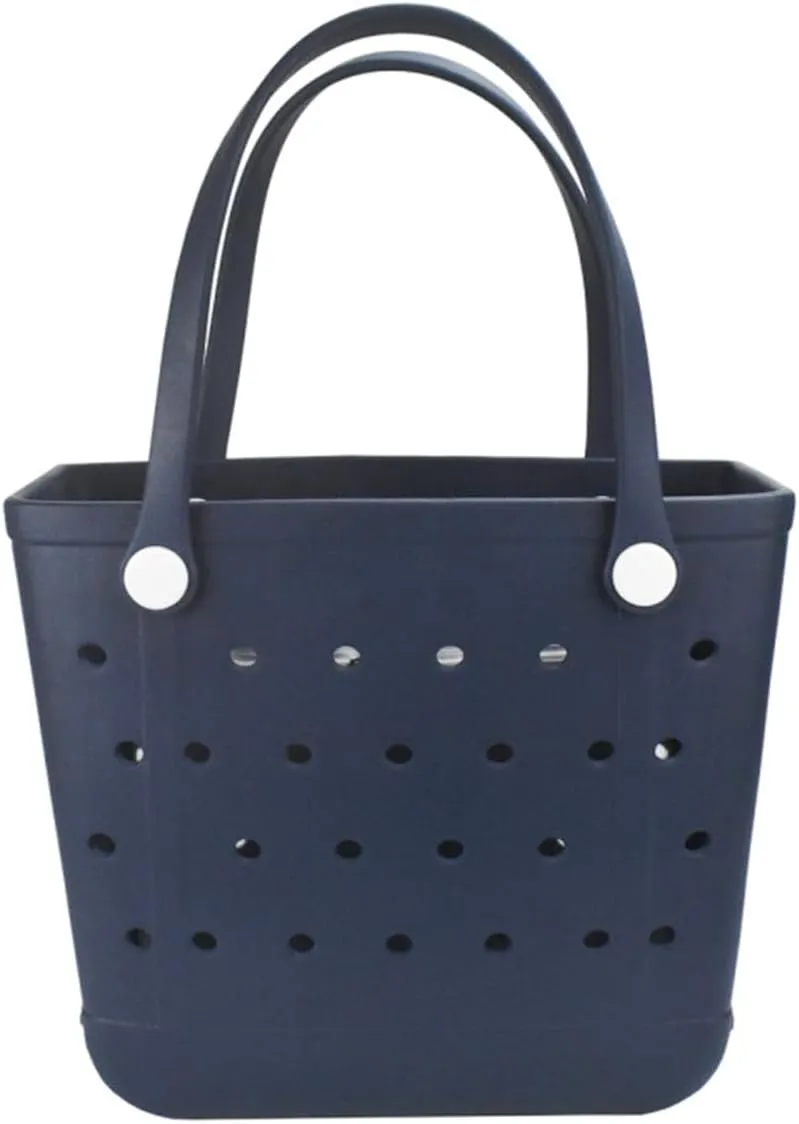 Large Beach Bag, Rubber Beach Tote Bag, Waterproof Washable Durable Open Beach Bag Tote for Beach Boat Pool Sports