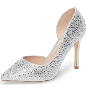 Lauren Rhinestone Ruby Embellished Multi-zone Shimmer Lorraine Pumps Half Silver Pointed Customer-friendly