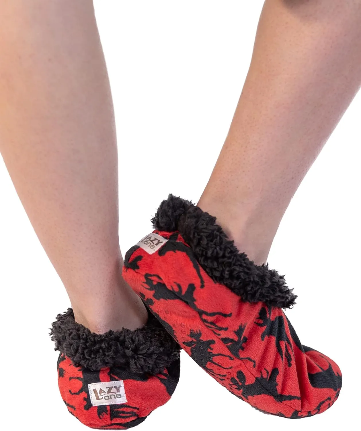 Lazy One Fuzzy Feet Slipper Socks for Women, Cute Fleece-Lined House Slippers, Non-Skid Slipper Socks