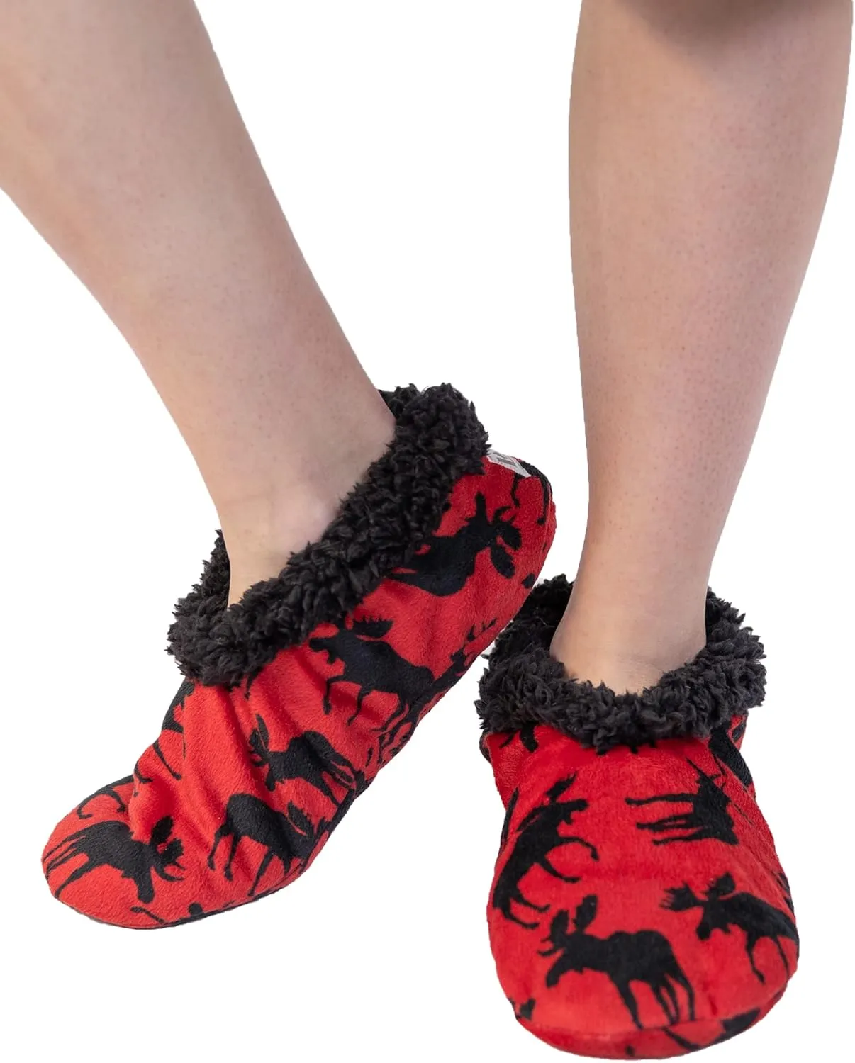 Lazy One Fuzzy Feet Slipper Socks for Women, Cute Fleece-Lined House Slippers, Non-Skid Slipper Socks