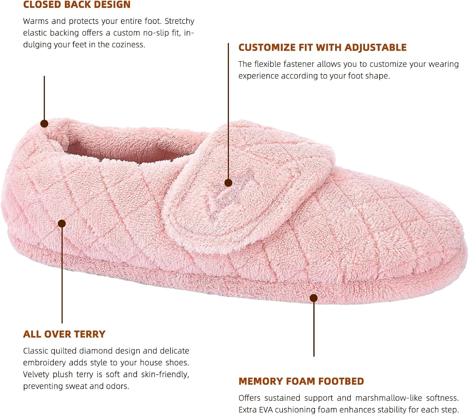 LazyStep Women's Nana Adjustable Slipper with Wide Widths