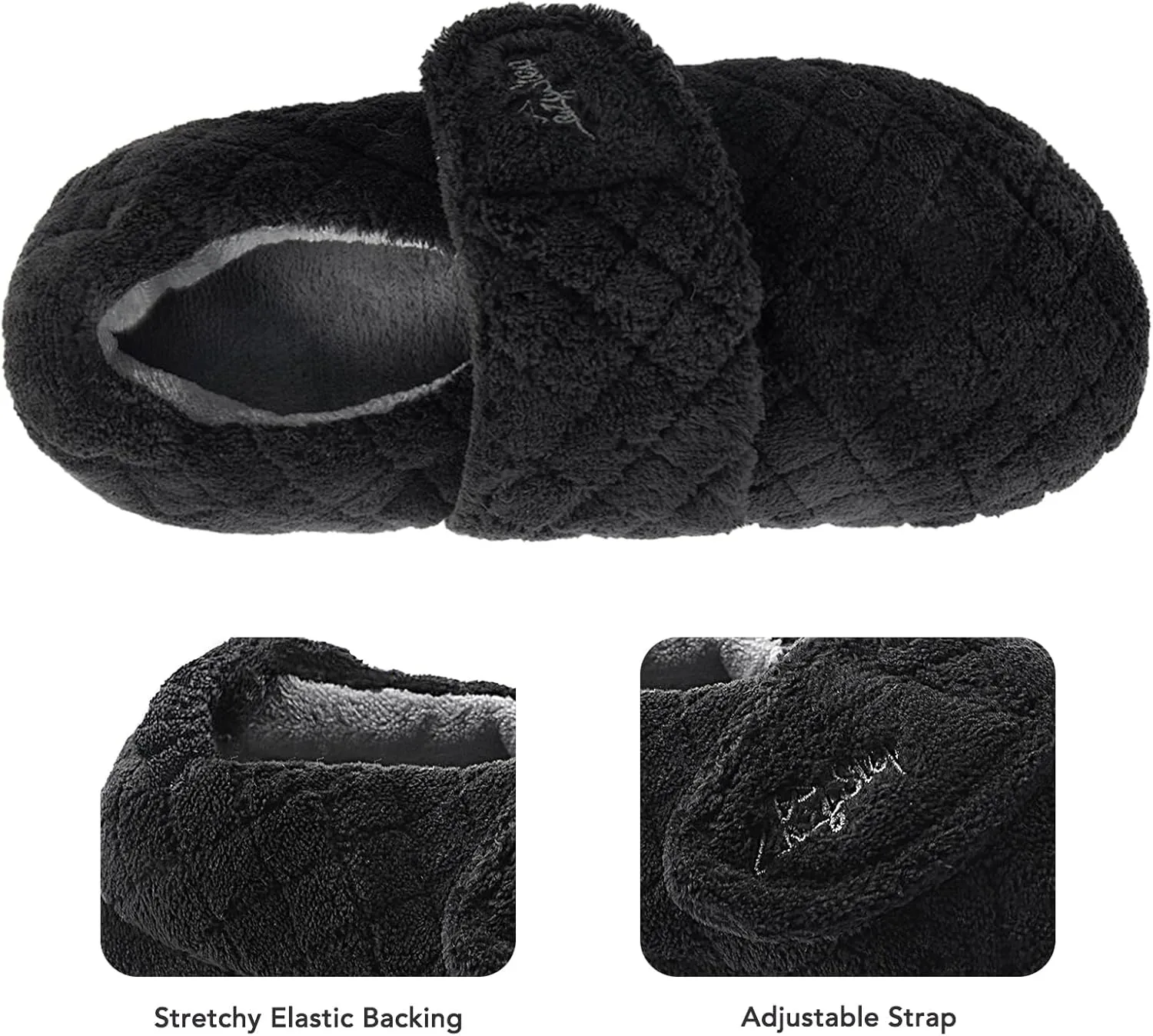 LazyStep Women's Nana Adjustable Slipper with Wide Widths