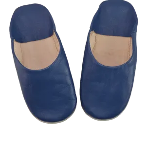 Leather Slipper Blue Color