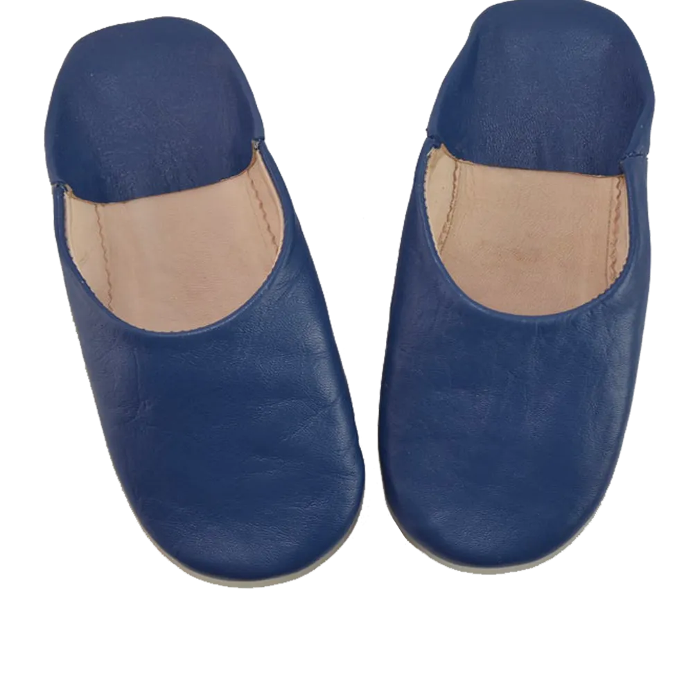 Leather Slipper Blue Color