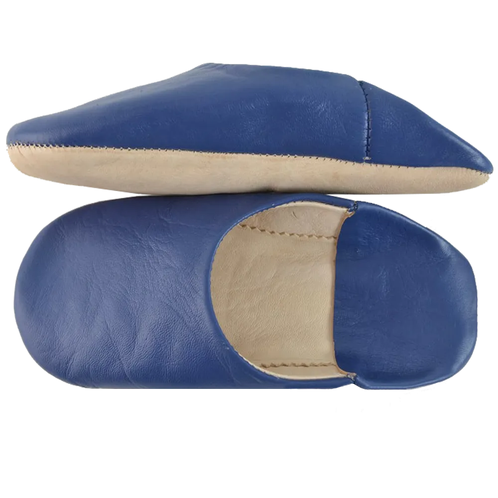 Leather Slipper Blue Color
