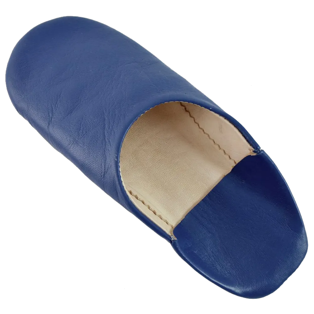 Leather Slipper Blue Color