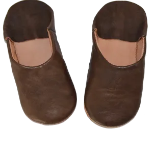 Leather Slipper Brown Color
