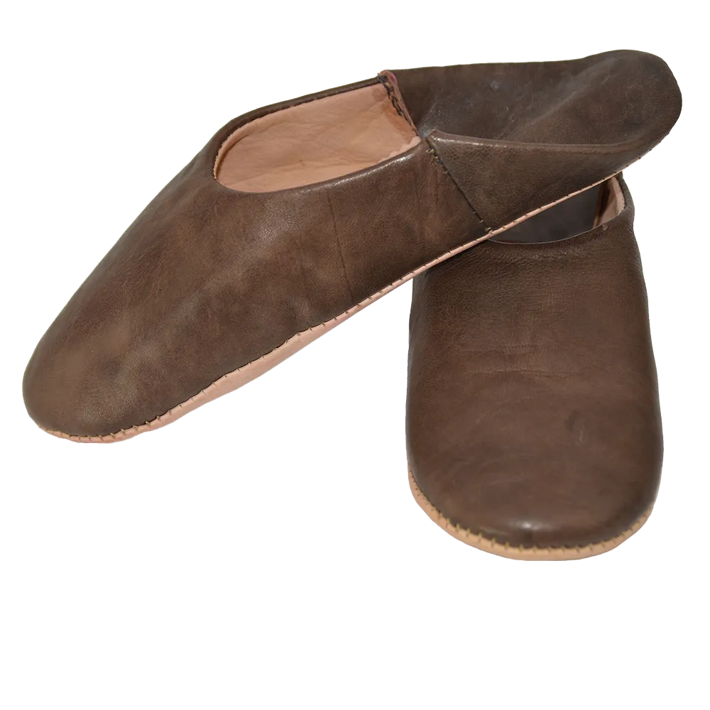 Leather Slipper Brown Color
