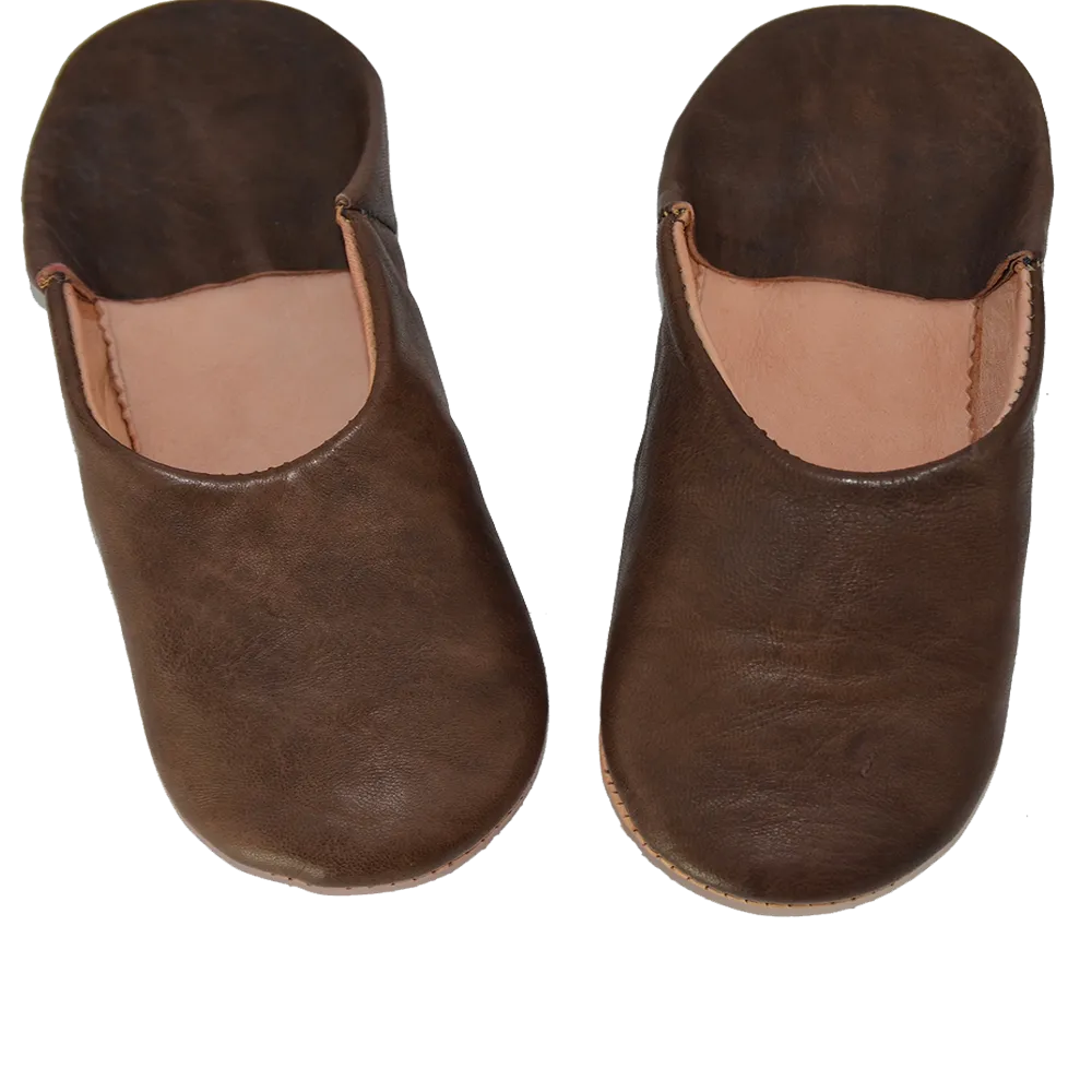 Leather Slipper Brown Color