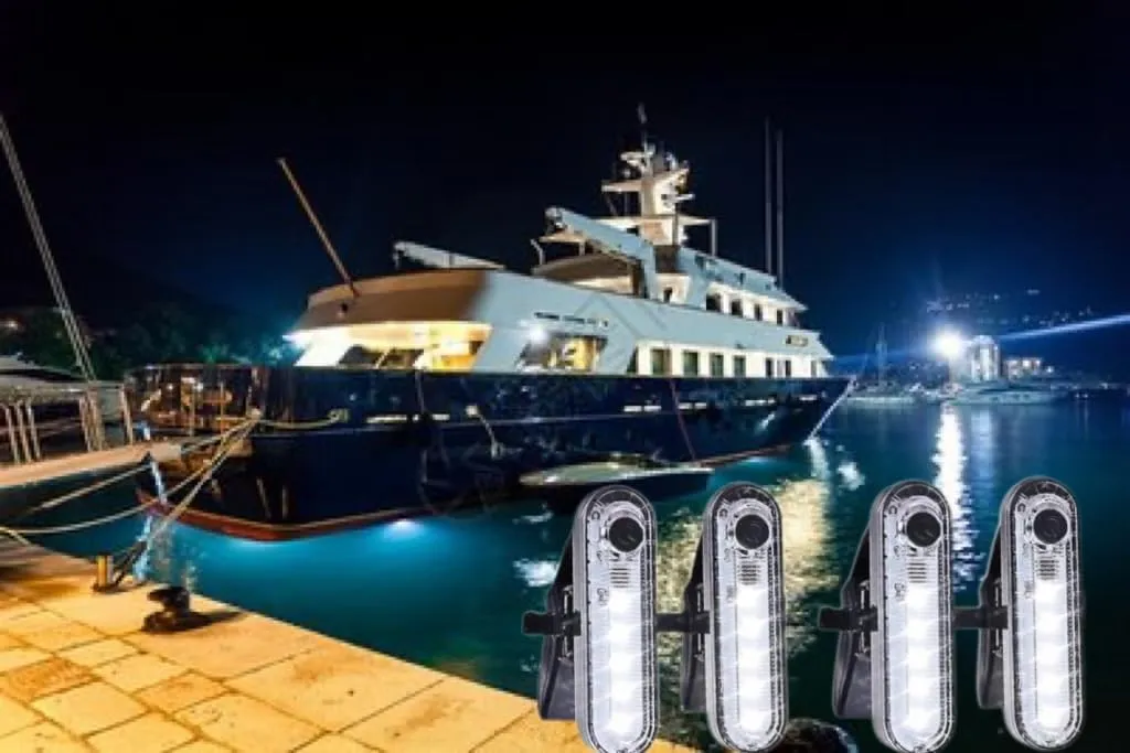 LED Boat Light,LED Navigation Lights Kit for Boat Kayak, Stern Lights Battery Operated, Rechargeable LED Lights, Bike Tail Light, 4 Light Options (White)