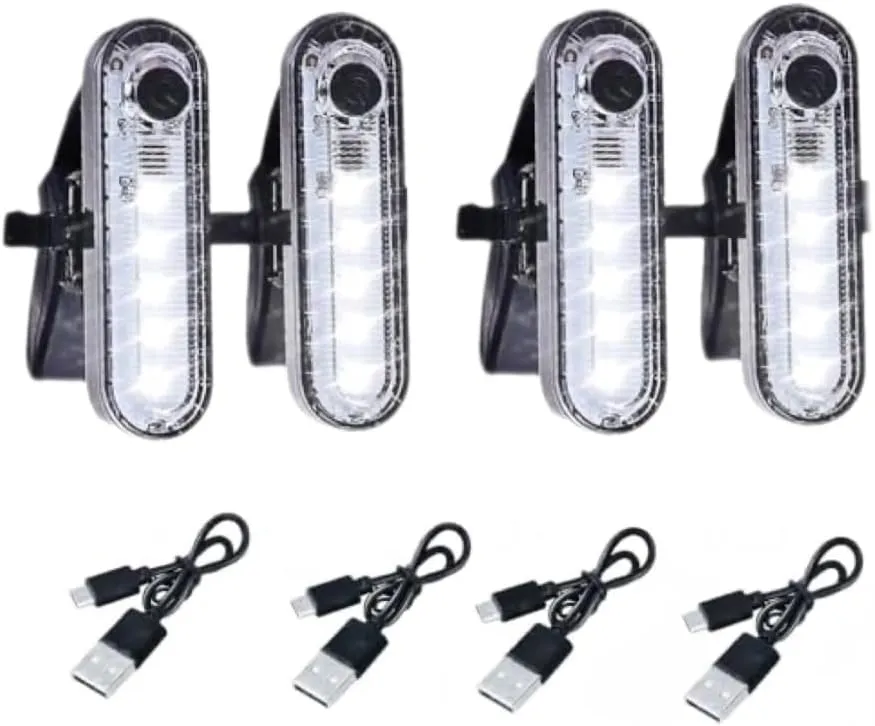 LED Boat Light,LED Navigation Lights Kit for Boat Kayak, Stern Lights Battery Operated, Rechargeable LED Lights, Bike Tail Light, 4 Light Options (White)