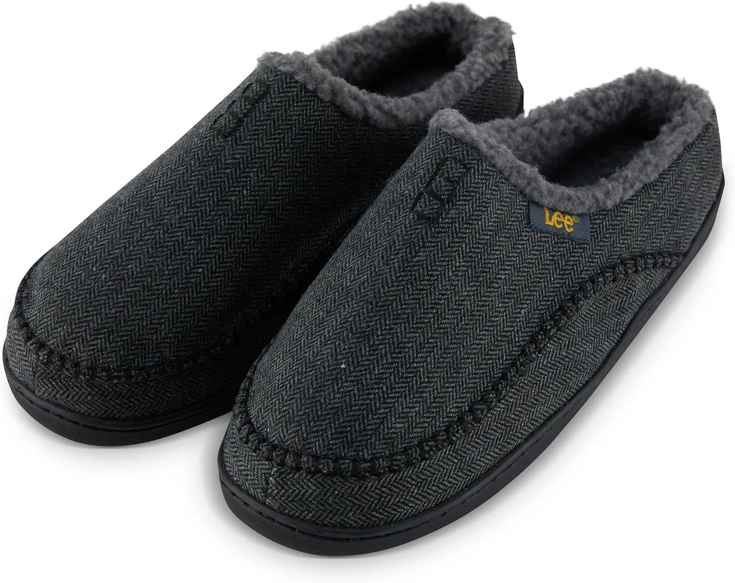 Lee Mens Slippers Gifts for Men House Slippers for Men Slip On Sherpa Fur Indoor Outdoor Casual Cozy